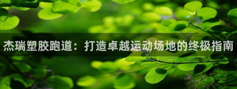 红足1世足球比分预测：杰瑞塑胶跑道：打造卓越运动场地的终极指南